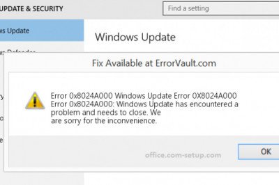 How You Can Fix Window Update Error 0x8024a000? Office.com/setup