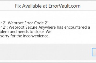 How to Resolve Webroot Error Code 21? Webroot.com/safe