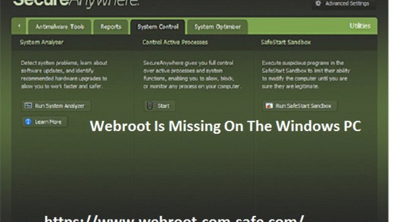 How You Can Resolve Webroot Is Missing On The Windows PC? - webroot.com/safe