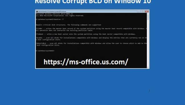 How Can I Resolve Corrupt BCD on Window 10?