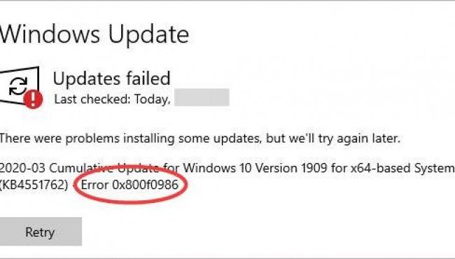 How To Fix Window Update Error 0x800f0986? Office.com/setup