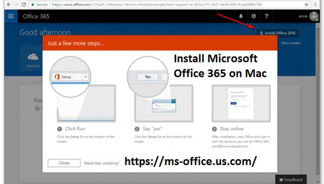 Is Install Microsoft 365 free for Mac?