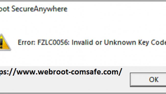 How you can Fix Webroot Error Code FZLC0056?