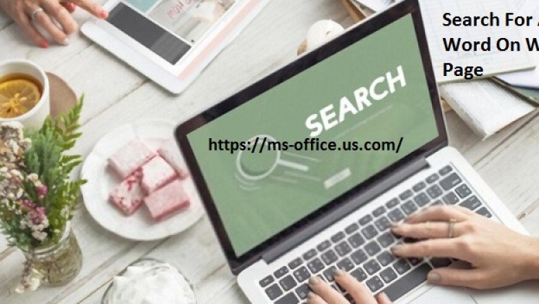 Method To Search For Word on Web Page:
