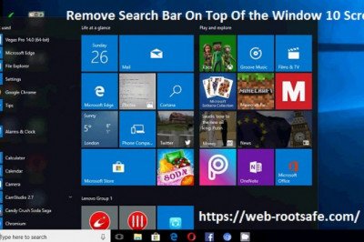 How you can Remove Search Bar On Top Of the Window 10 Screen?