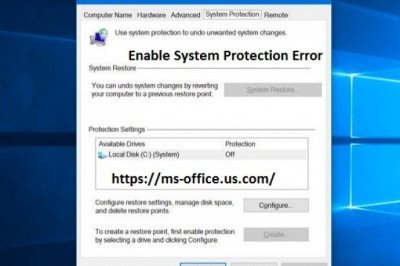 How To Fix Enable System Protection Error?