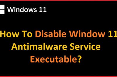 Method To Disable Antimalware Service Executable