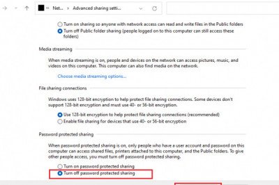 Method To Turn Off Password Protected Sharing In Window 11