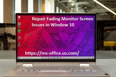 What is the Method to Repair Fading Monitor Screen Issues in Window 10?