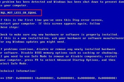 How to Resolve IRQL_NOT_LESS_OR _EQUAL BSoD Error?