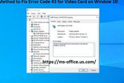 What is the Method to Fix Error Code 43 for Video Card on Window 10?