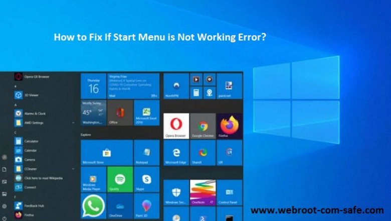 How Can I Fix If Start Menu is Not Working Error?