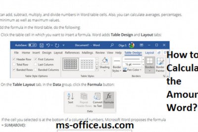 How Do I Calculate the Amount in Word?