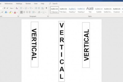 What are the Method to write vertically in Word?