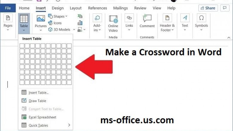 What are the Way to Make a Crossword in Word?