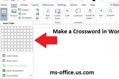 What are the Way to Make a Crossword in Word?