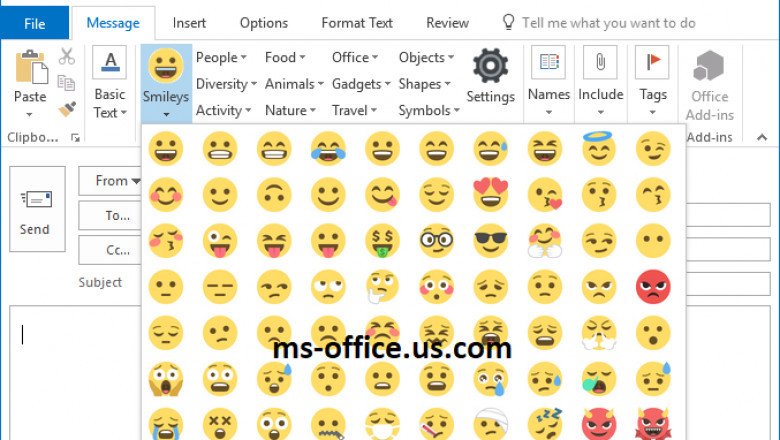 How you can insert an emoji in Outlook mail?