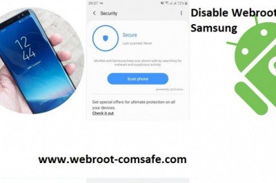 What are the Method to disable Webroot on Samsung?