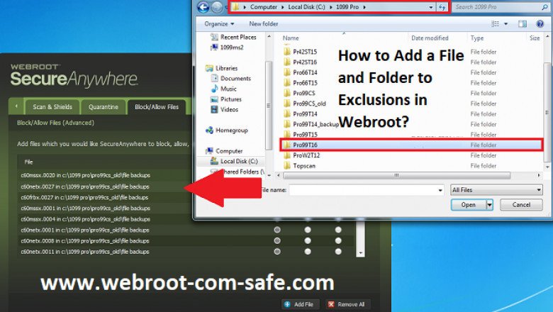 How Can I Add a File and Folder to Exclusions in Webroot?