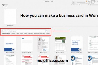What is the Way to make a business card in Word?