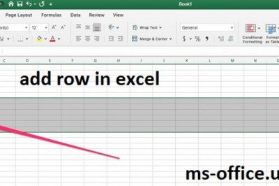 How do i add row in excel?