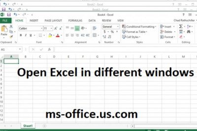 How you can Open Excel in different windows?