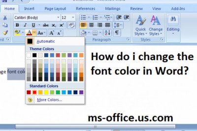 What is the Way to change the font color in Word?