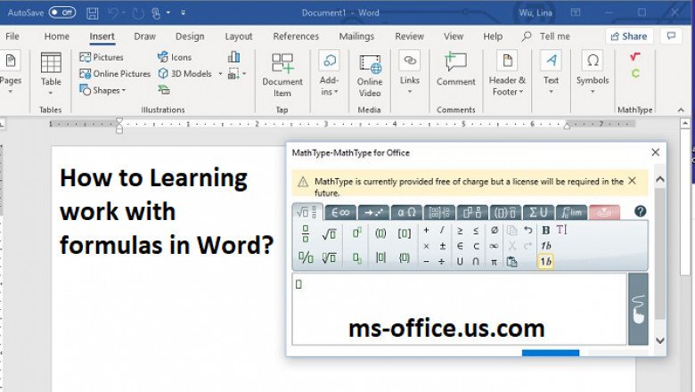 Easiest Method to write formulas in Word: