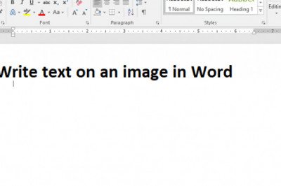 What is the Way to write text on an image in Word?
