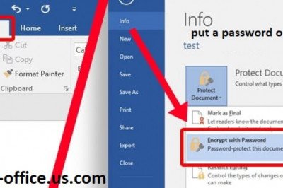 How Can I put a password on Word?