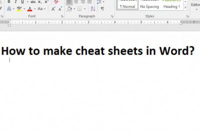 How Can I make cheat sheets in Word?