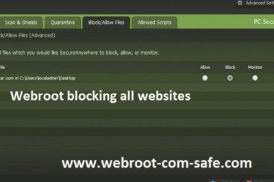How do I stop Webroot from blocking websites?