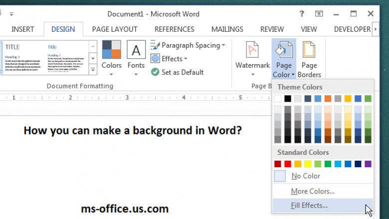 How you can make a background image in Word?