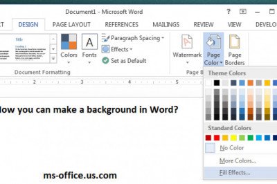 How you can make a background image in Word?