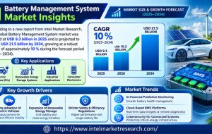 Battery Management System market was valued at USD 9.3 billion in 2025 and is projected to reach USD 21.5 billion by 2034