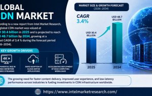 CDN market was valued at USD 30.4 billion in 2025 and is projected to reach USD 48.7 billion by 2034,