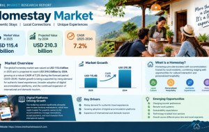 Homestay Market to Reach USD 210.3 Billion by 2034, Driven by Experience-Led Travel, Digital Booking Platforms and Global Tourism Expansion