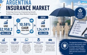 Argentina Insurance Market Size Projected to Reach USD 1,34,439.9 Million by 2034 with a CAGR of 10.58%